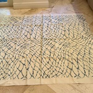 Jeffrey Alan Marks For Kravet Blue  and Cream Patterned Fabric..